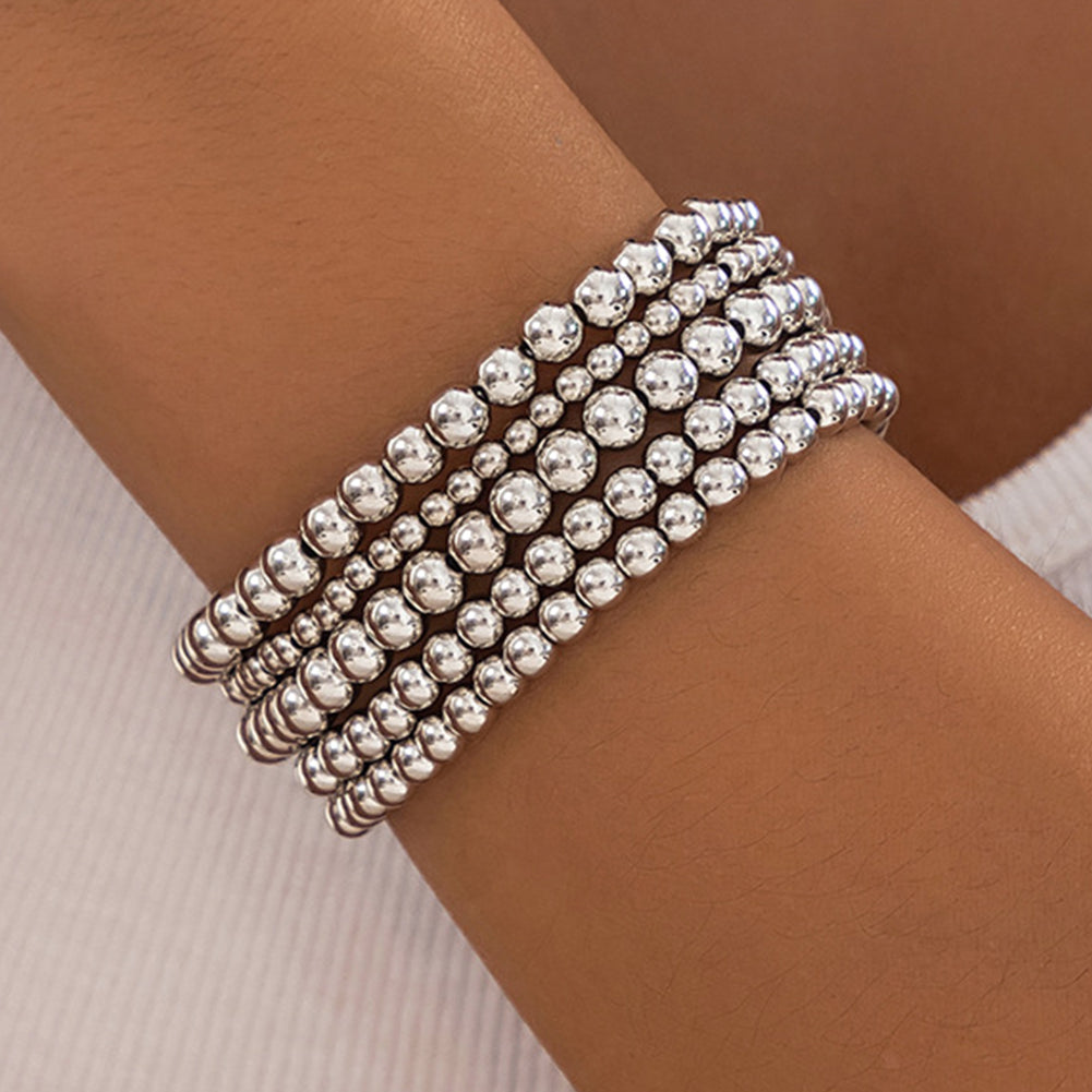 Silver Bracelets Set-Western Culture Leather
