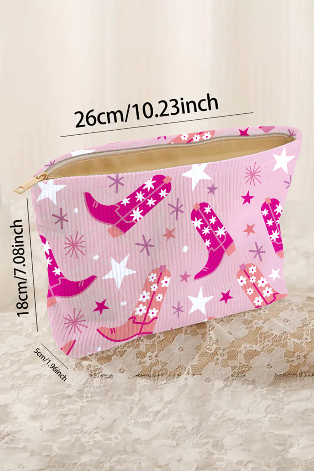 Cowgirl Boot Cosmetic Bag-Western Culture Leather