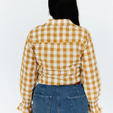 Ladies Gingham & Lace blouse-Western Culture Leather