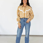 Ladies Gingham & Lace blouse-Western Culture Leather