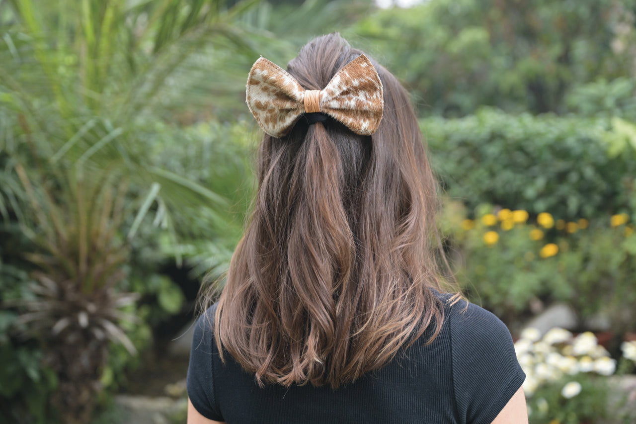 Cowhide Hair Bow-Western Culture Leather