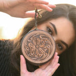 Roxy - Hand Tooled Leather Round Purse-Western Culture Leather