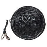 Roxy - Hand Tooled Leather Round Purse-Western Culture Leather