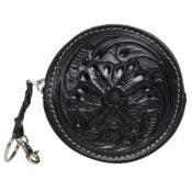 Roxy - Hand Tooled Leather Round Purse-Western Culture Leather