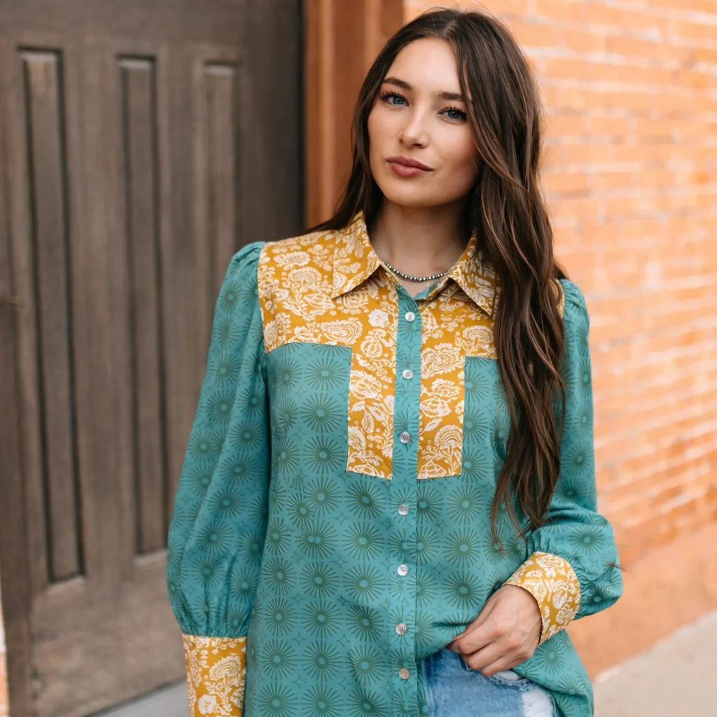 Shayna Western Blouse-Western Culture Leather