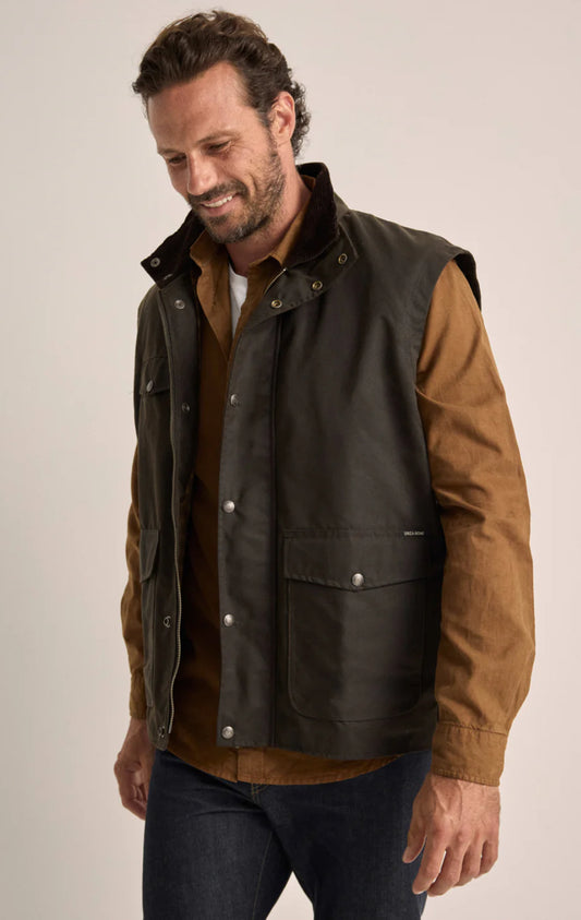 Oil Skin BANJO Vest-Western Culture Leather