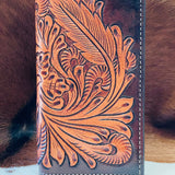 Leather Carved Roper Style Wallet