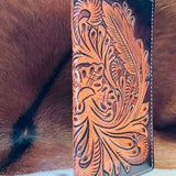 Leather Carved Roper Style Wallet