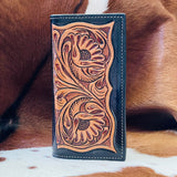 Leather Carved Roper Style Wallet
