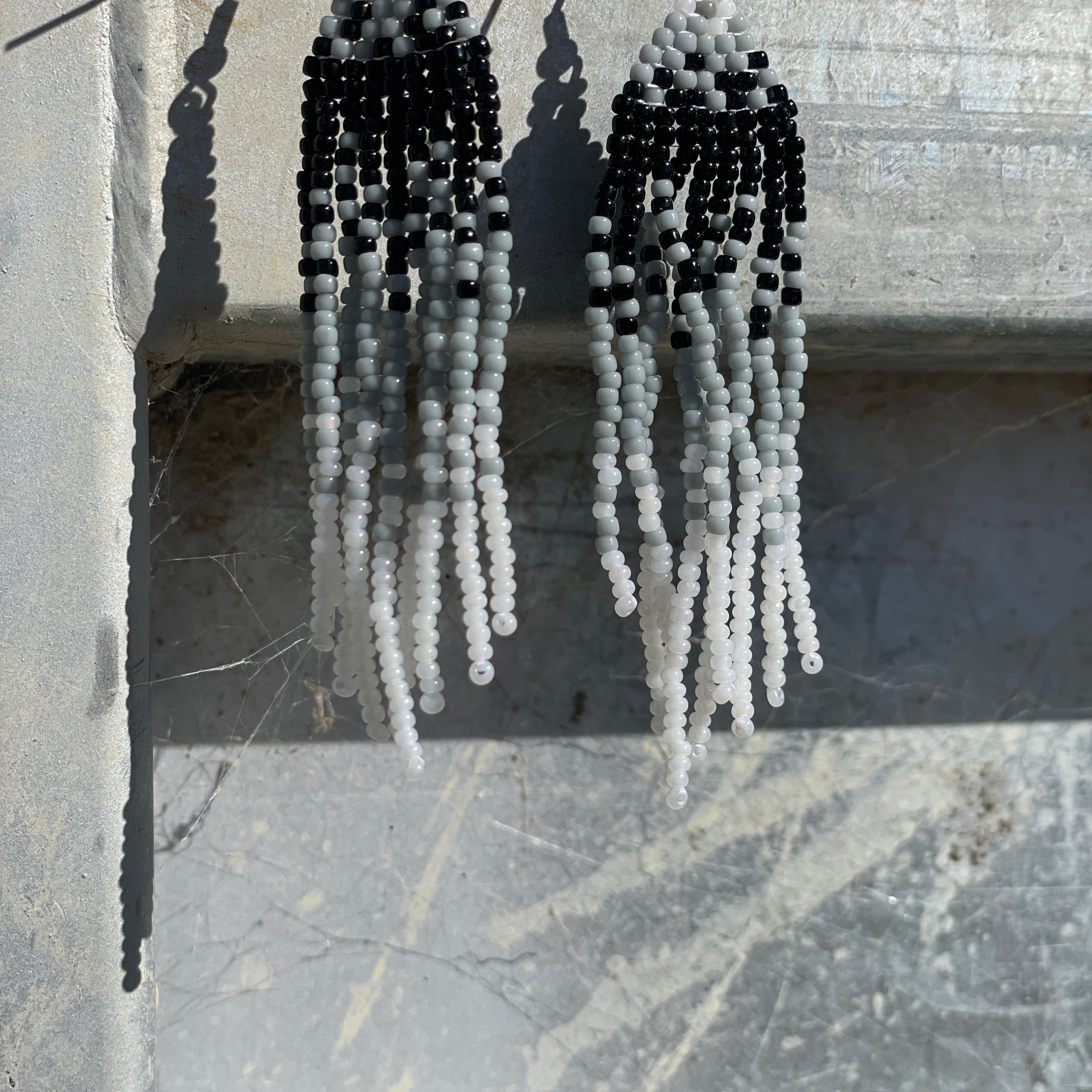 Fringe Beaded Earrings-Western Culture Leather