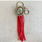 Concho Tassel Key Tag-Western Culture Leather