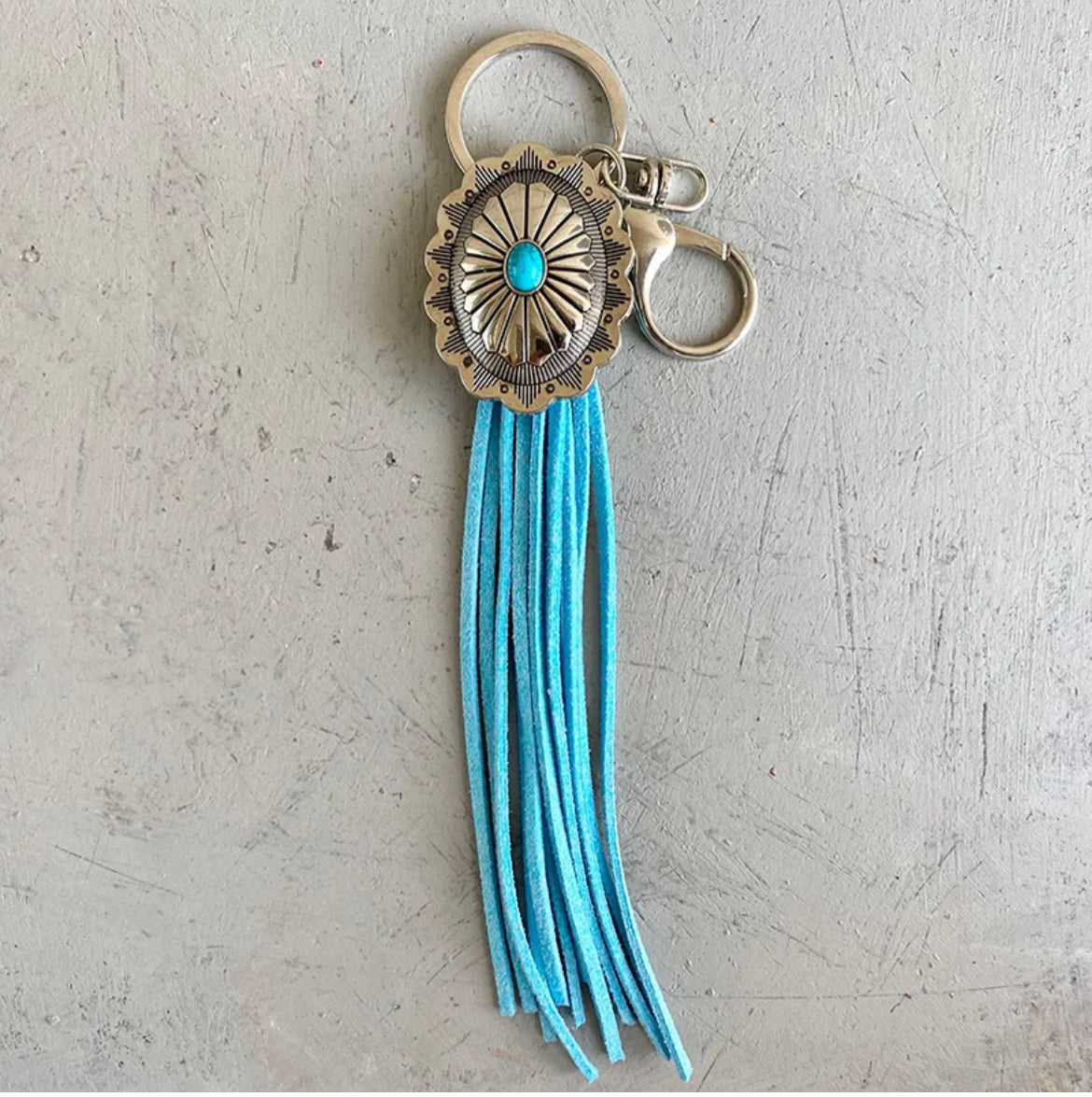 Concho Tassel Key Tag-Western Culture Leather