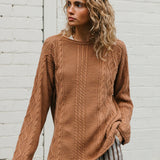 Rory - Unisex Cable Knit Sweater-Western Culture Leather
