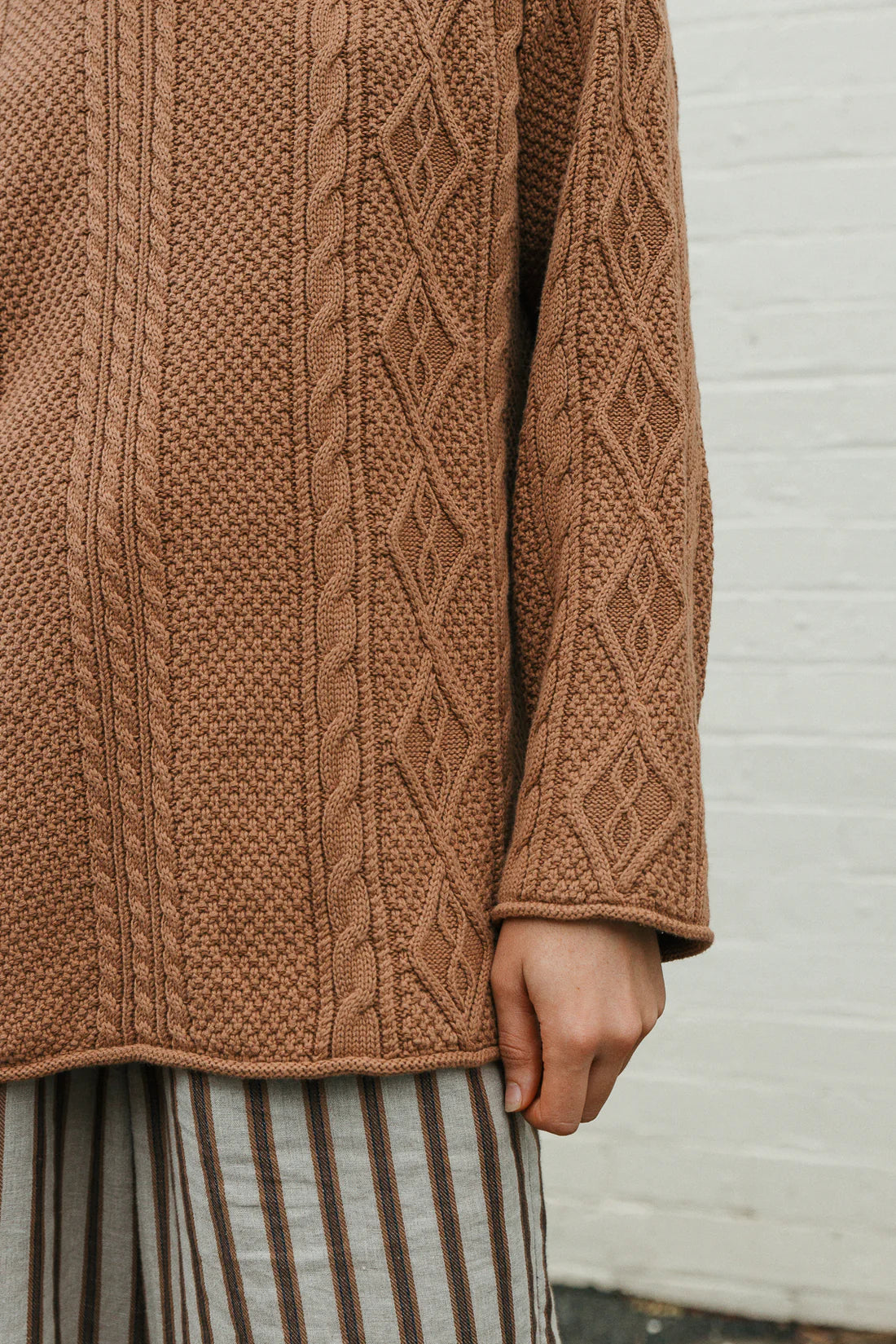 Rory - Unisex Cable Knit Sweater-Western Culture Leather