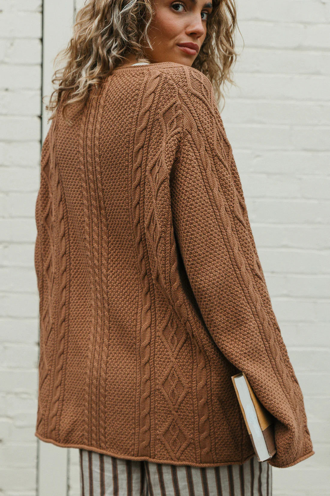 Rory - Unisex Cable Knit Sweater-Western Culture Leather