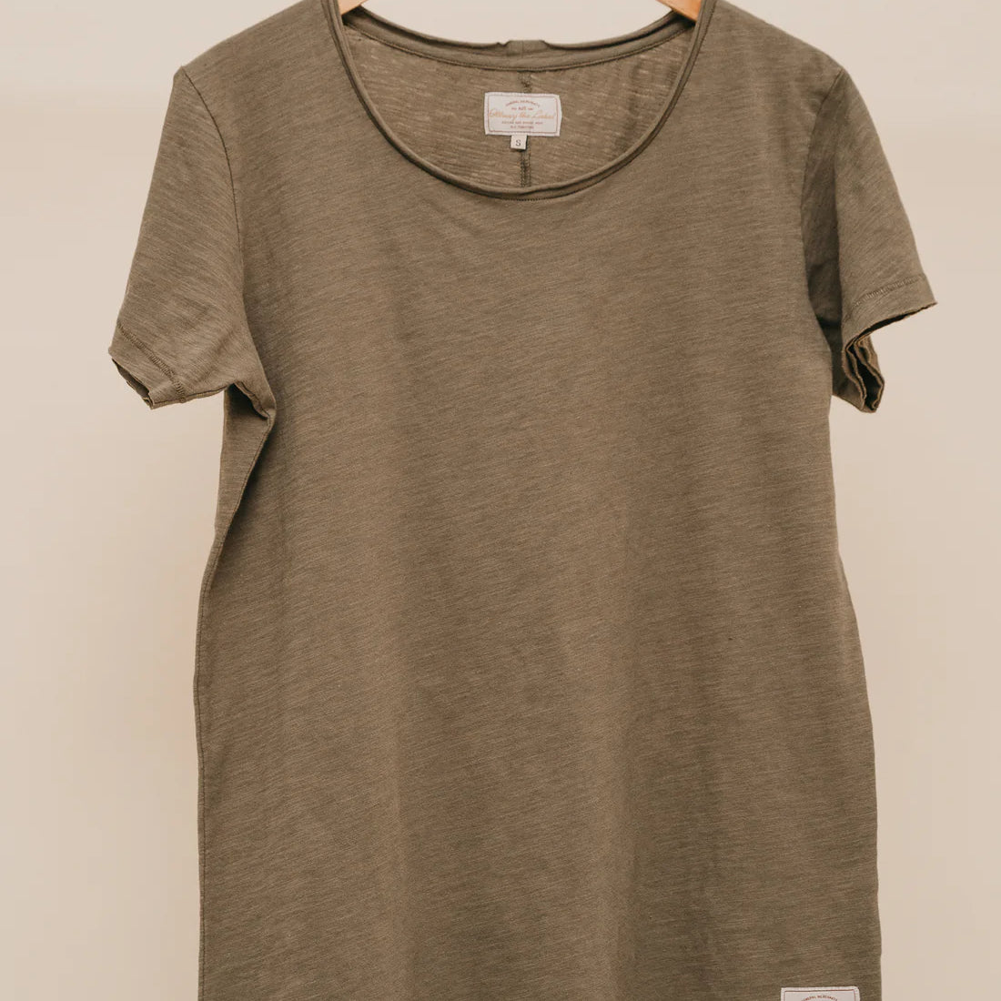Organic T-Shirt Women - Washed Green-Western Culture Leather