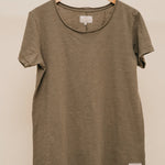 Organic T-Shirt Women - Washed Green-Western Culture Leather