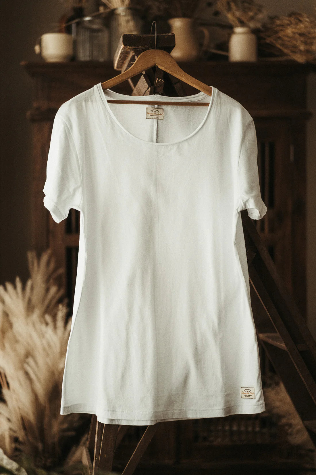 Organic T-Shirt Women - White-Western Culture Leather