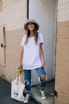 Organic T-Shirt Women - White-Western Culture Leather