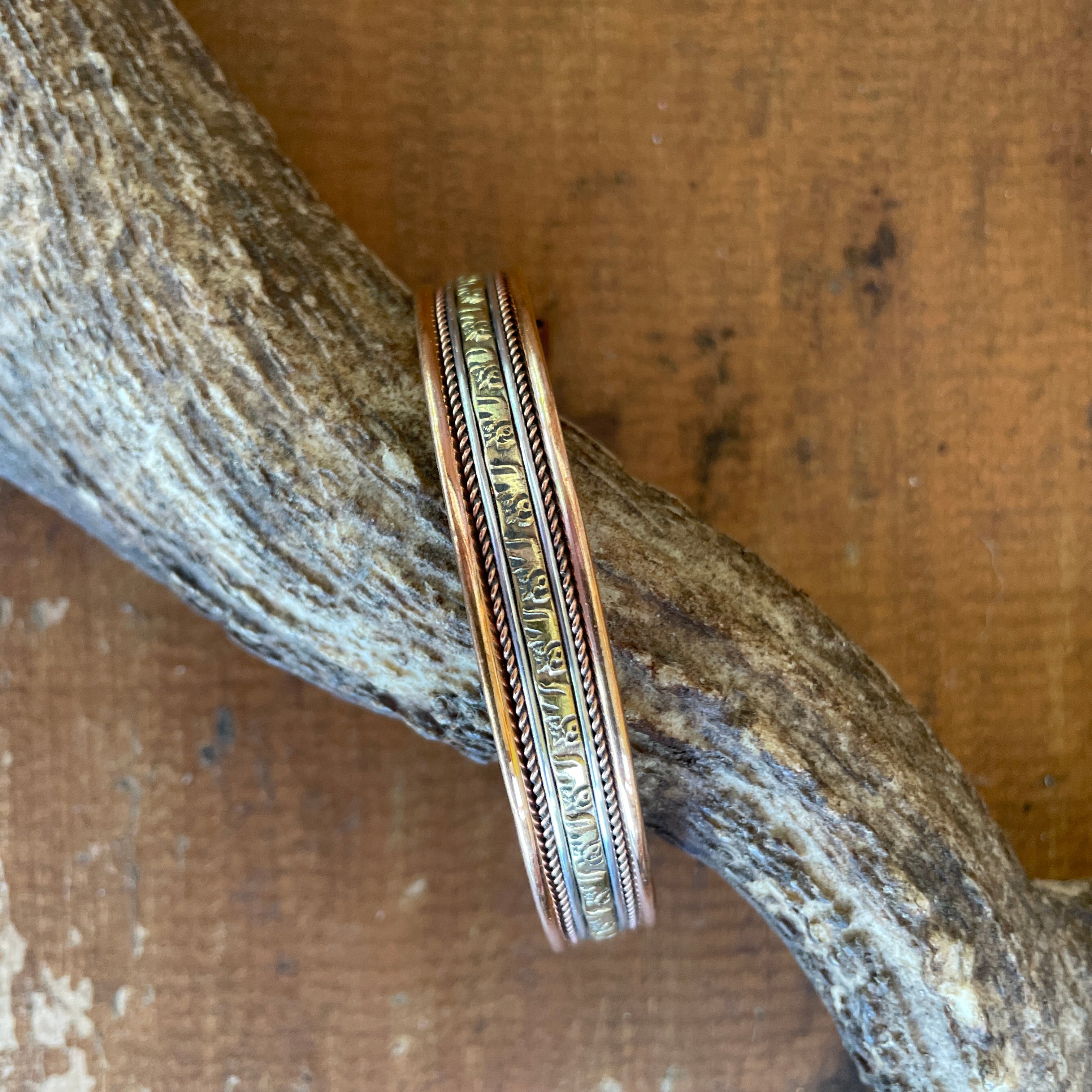 Copper Magnetic Bangle-Western Culture Leather