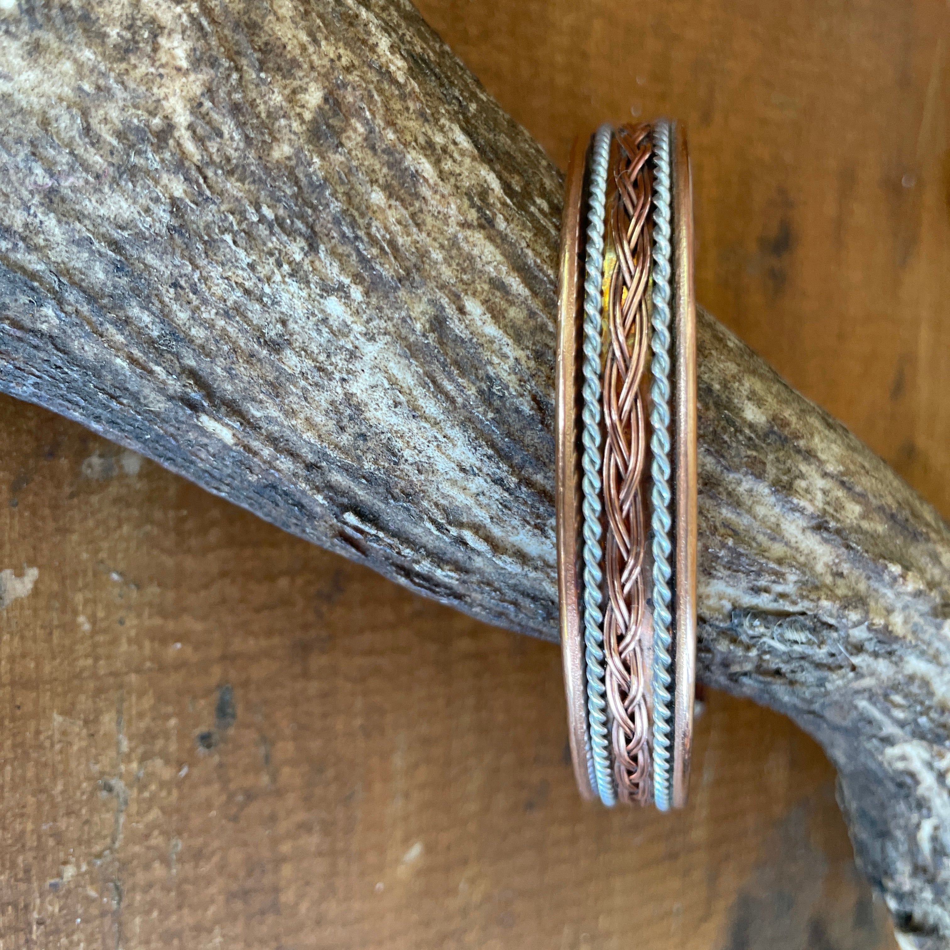 Copper Magnetic Bangle-Western Culture Leather