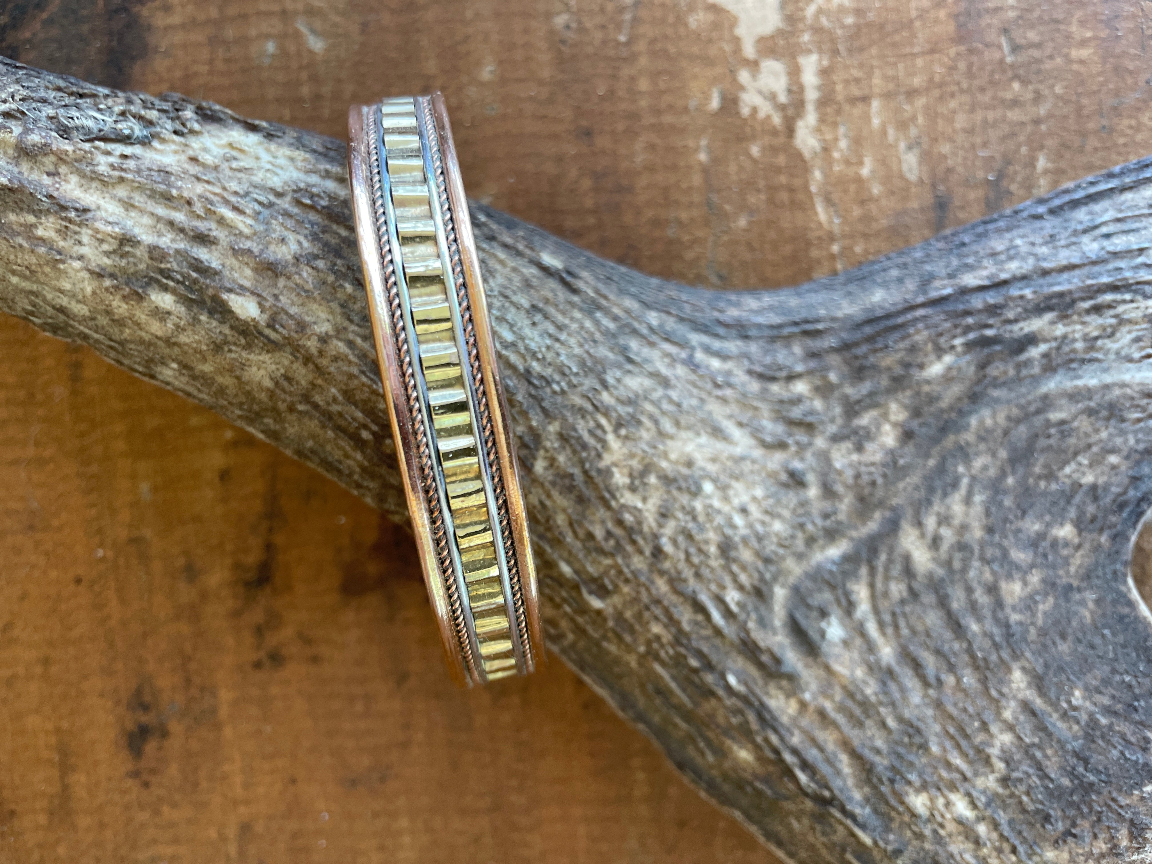Copper Magnetic Bangle-Western Culture Leather