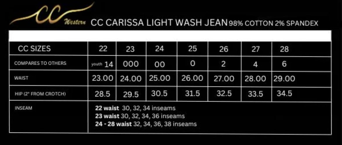 CC Carissa Classic Jean-Western Culture Leather