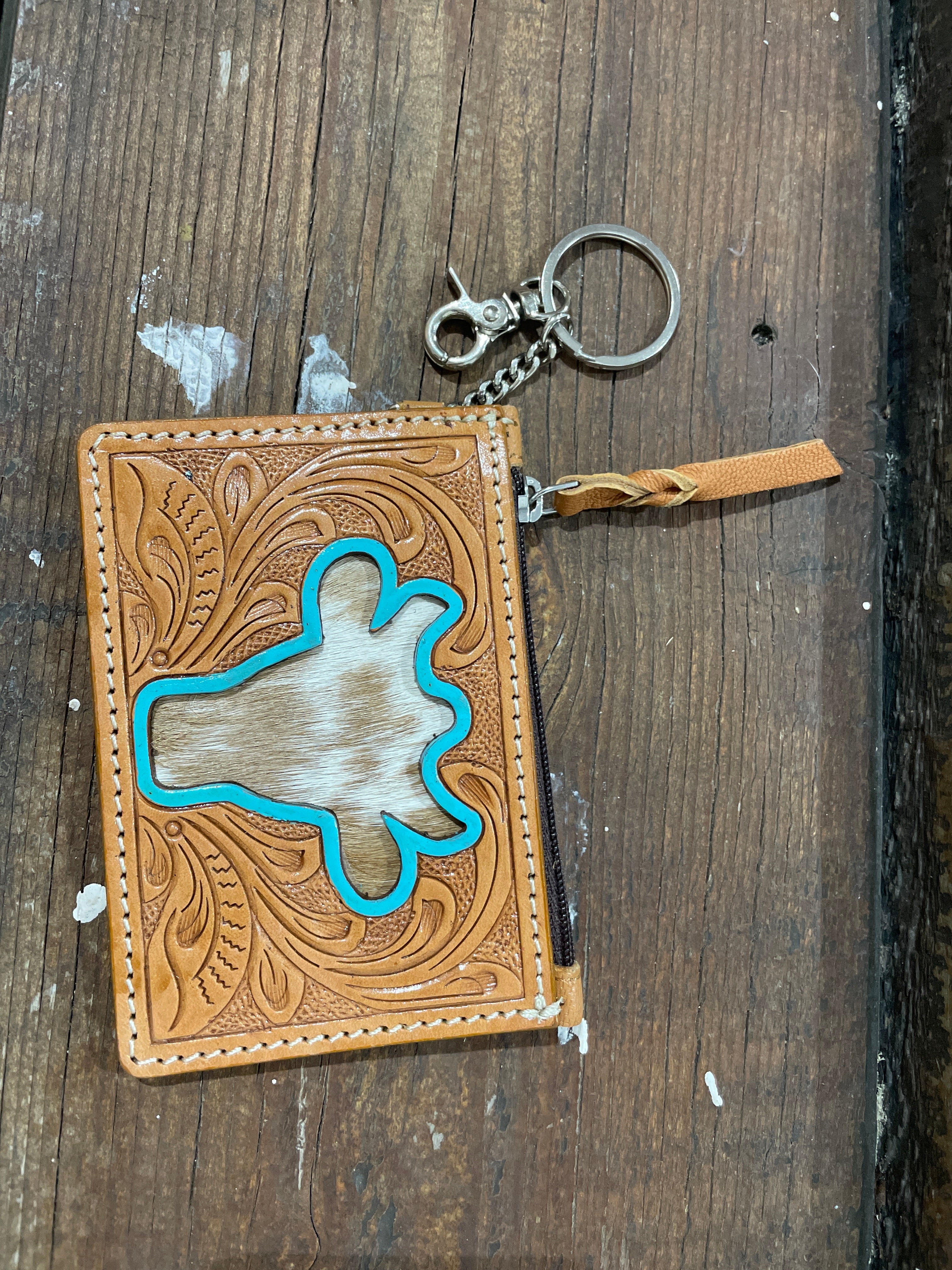 Jersey Wallet Key Fob-Western Culture Leather