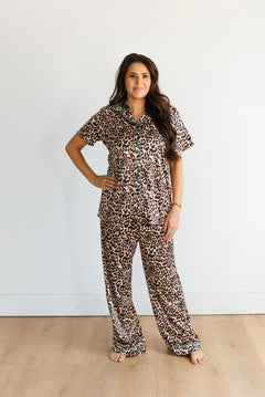 Ladies Cheetah PJ Set-Western Culture Leather
