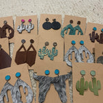 Leather Stud Dangles-Western Culture Leather