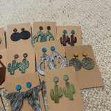 Leather Stud Dangles-Western Culture Leather