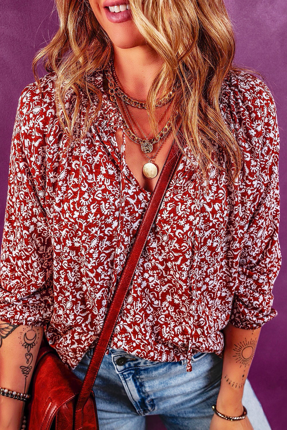 Burgundy Smock-Western Culture Leather