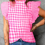 Rose Gingham Top-Western Culture Leather