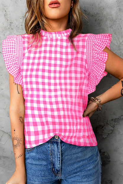 Rose Gingham Top-Western Culture Leather