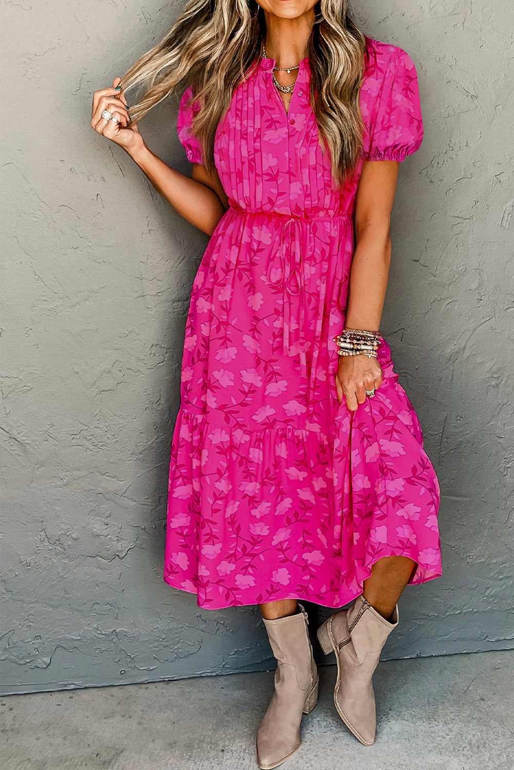 Rose Floral Dress-Western Culture Leather