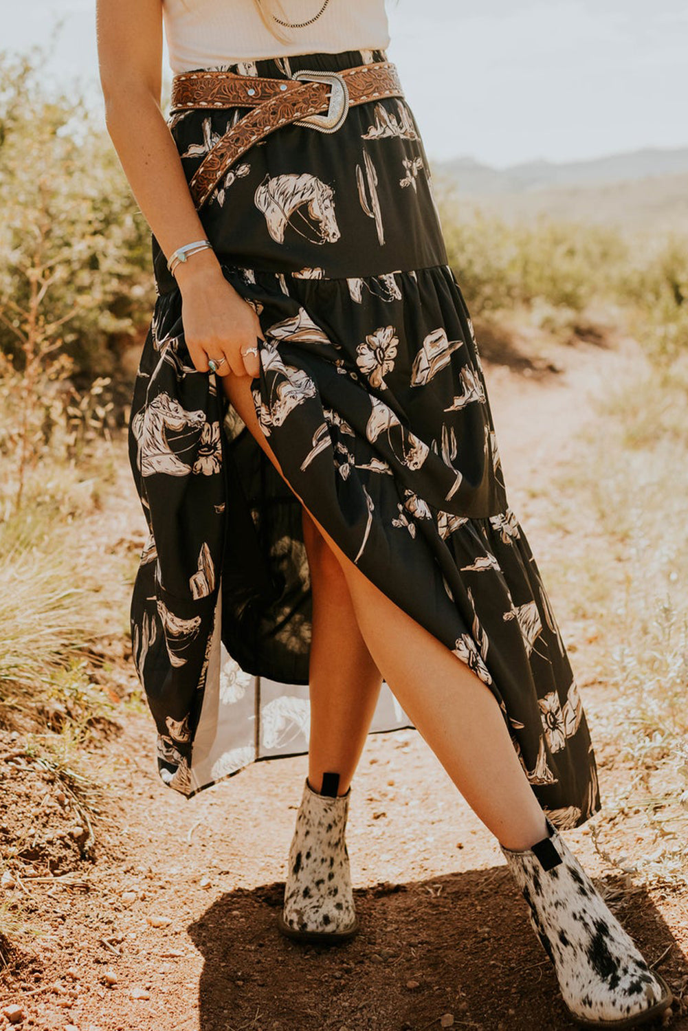 Bandi Skirt-Western Culture Leather