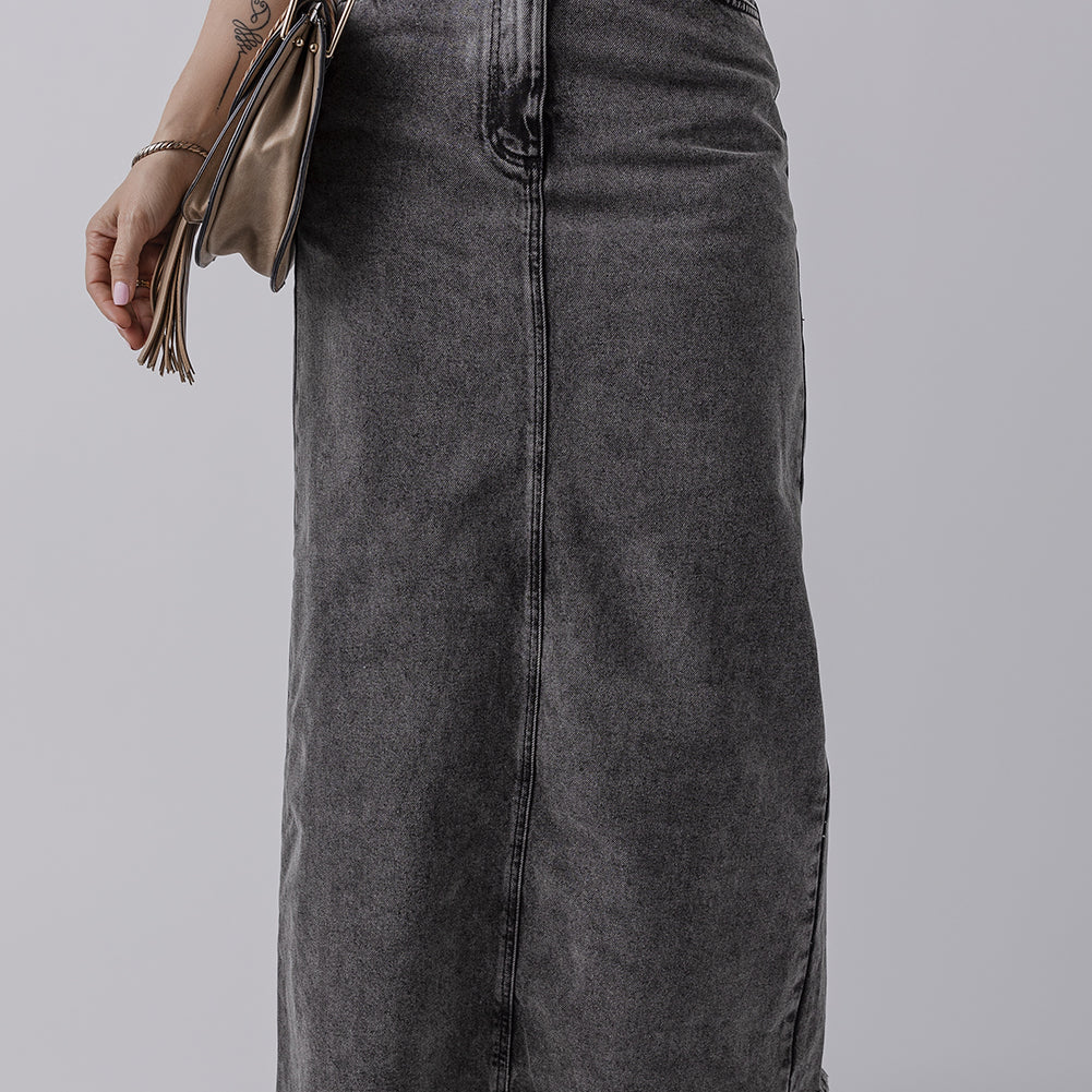 Dusty Denim Skirt-Western Culture Leather