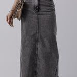 Dusty Denim Skirt-Western Culture Leather