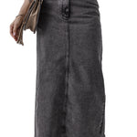 Dusty Denim Skirt-Western Culture Leather