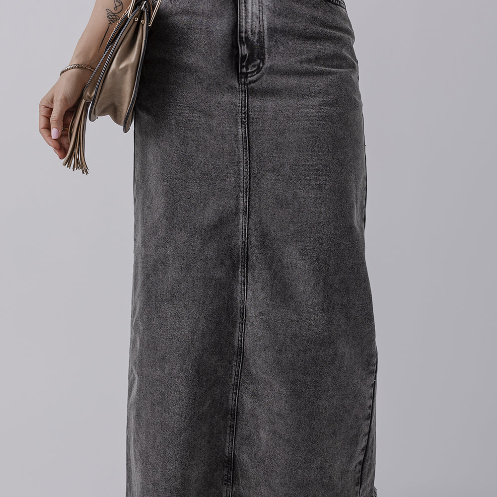 Dusty Denim Skirt-Western Culture Leather