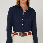 Florence Womens Classic linen shirt Pilbara-Western Culture Leather