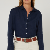 Florence Womens Classic linen shirt Pilbara-Western Culture Leather