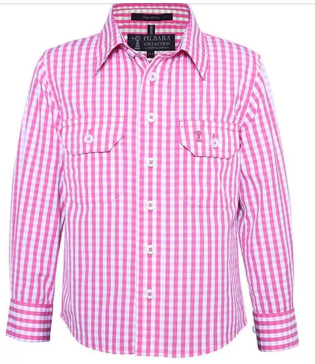 Kids Pilbara Check Shirt-Western Culture Leather