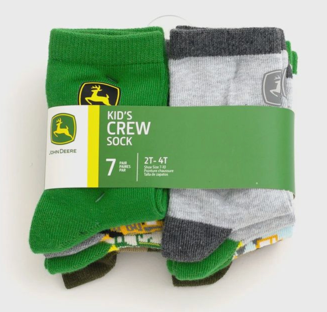 John Deere - Kids socks - 7 pairs pack-Western Culture Leather