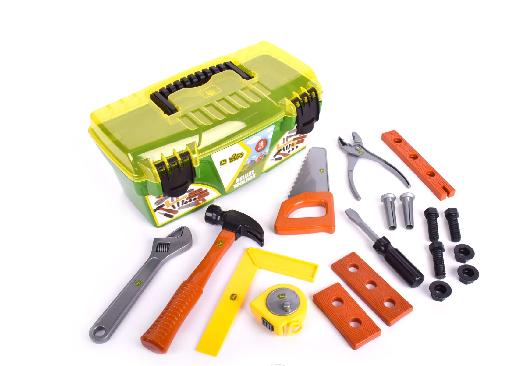 John Deere 18 Piece Deluxe Tool Box With Tools-Western Culture Leather
