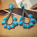 Stone Pendant Earring-Western Culture Leather