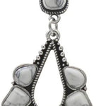 Stone Pendant Earring-Western Culture Leather