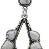 Stone Pendant Earring-Western Culture Leather