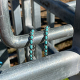 Solid Turquoise Hoop Earring-Western Culture Leather