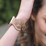 Leather Tooled Watch Band-Western Culture Leather